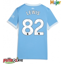 Camiseta Manchester City Rico Lewis #82 Primera Equipación para mujer 2026-27 manga corta